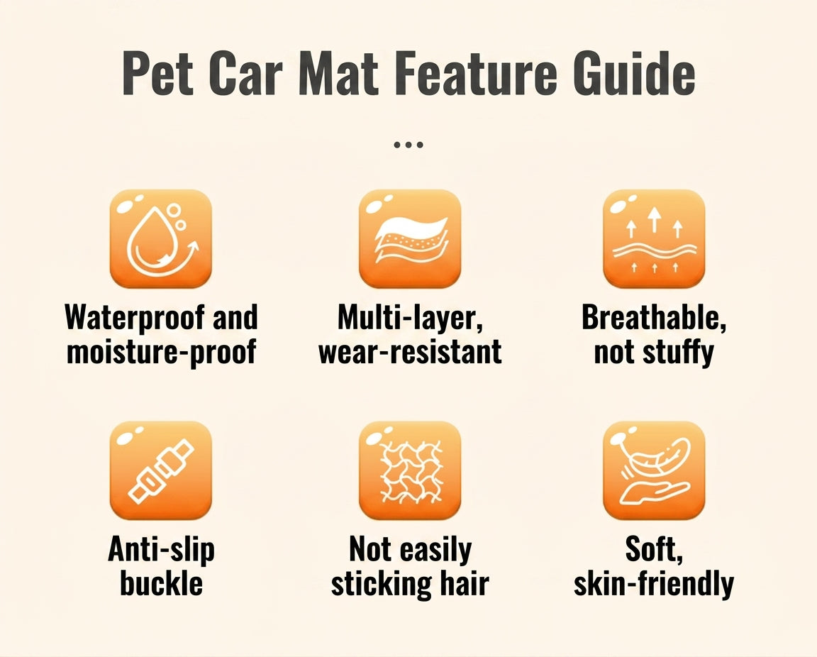 Cross-border bestseller breathable mesh pet car mat hanging bag, pet car carrier waterproof car dirt mat, dog anti-collapse