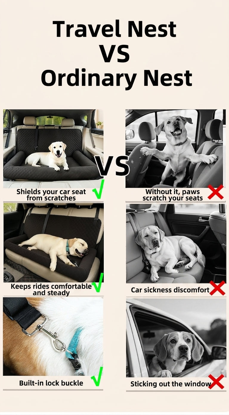 Car kennel puppy car artifact dog car kennel pet car mat front and rear dog out safety seats