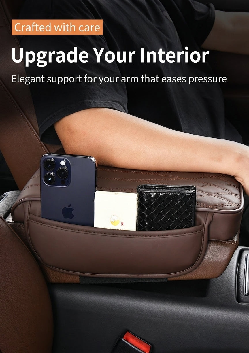 Manufacturer cross-border direct sales of dual-sided pocket-style car armrest box mats, universal hand and center height increasers