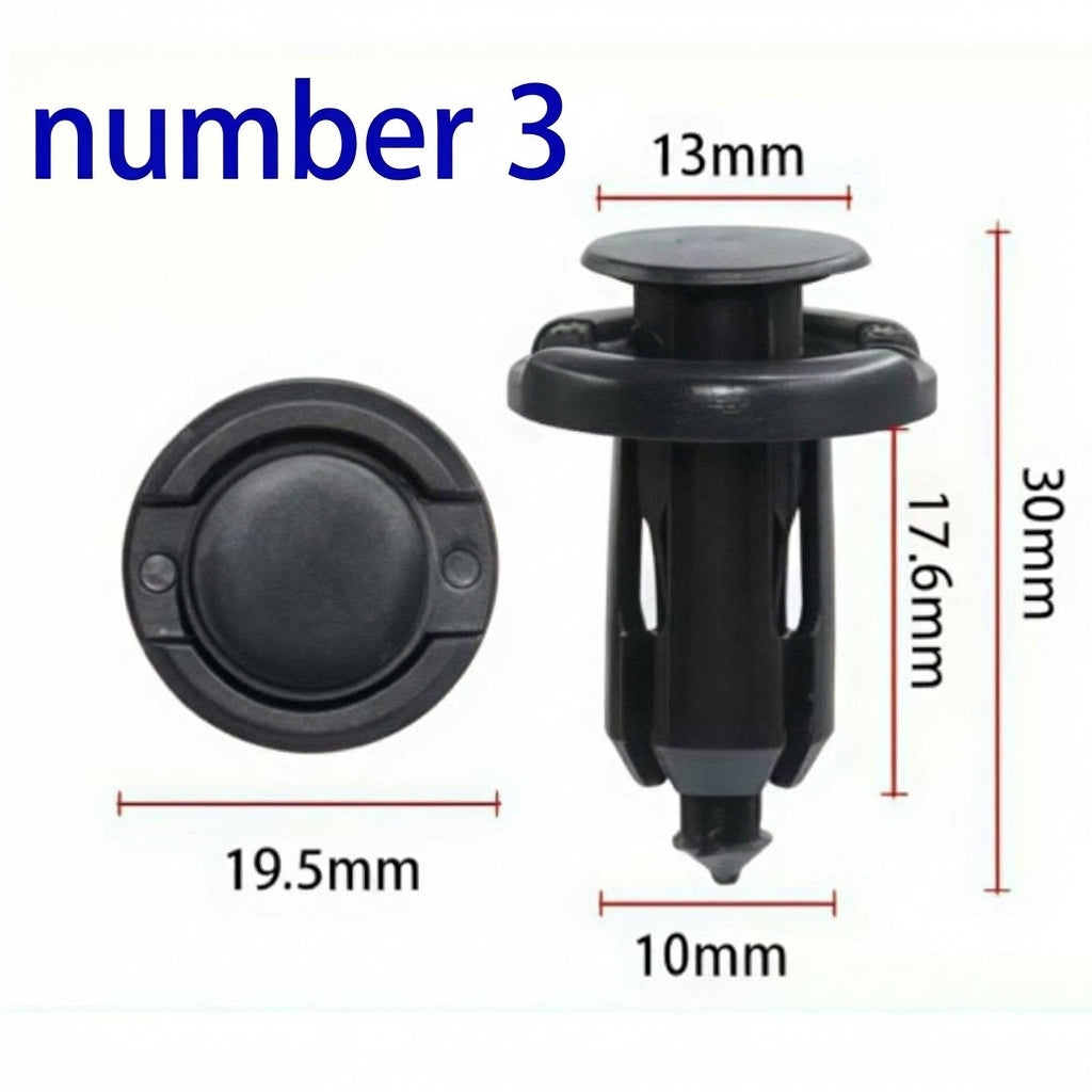 Universal automotive fender liner, trunk plastic clips, mudguard clips, expansion screws, hole-pierced studs, snaps