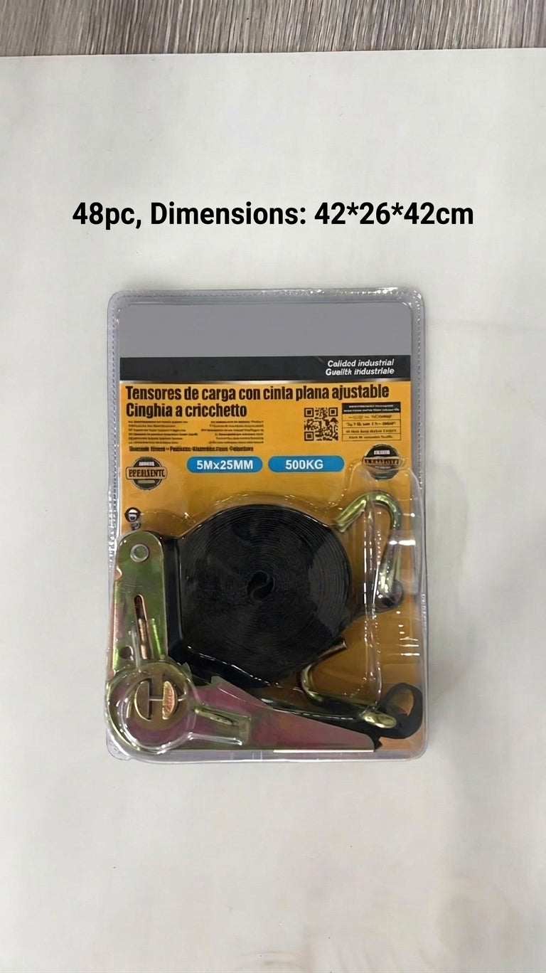 Ratchet Tie-Down Strap 5m x 25mm 500kg