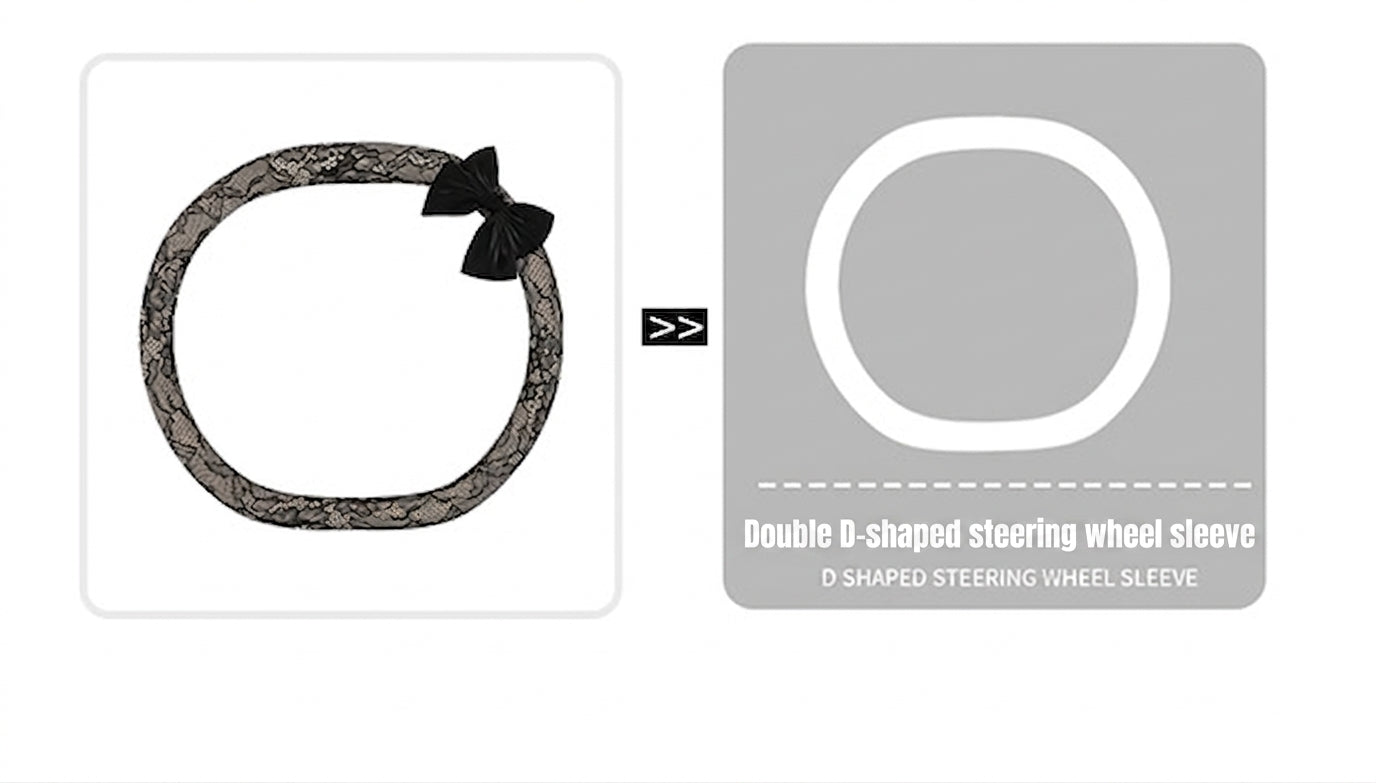 Lace car steering wheel cover, anti-slip decoration, all-season universal one-piece dropshipping, cross-border e-commerce trending sporty style