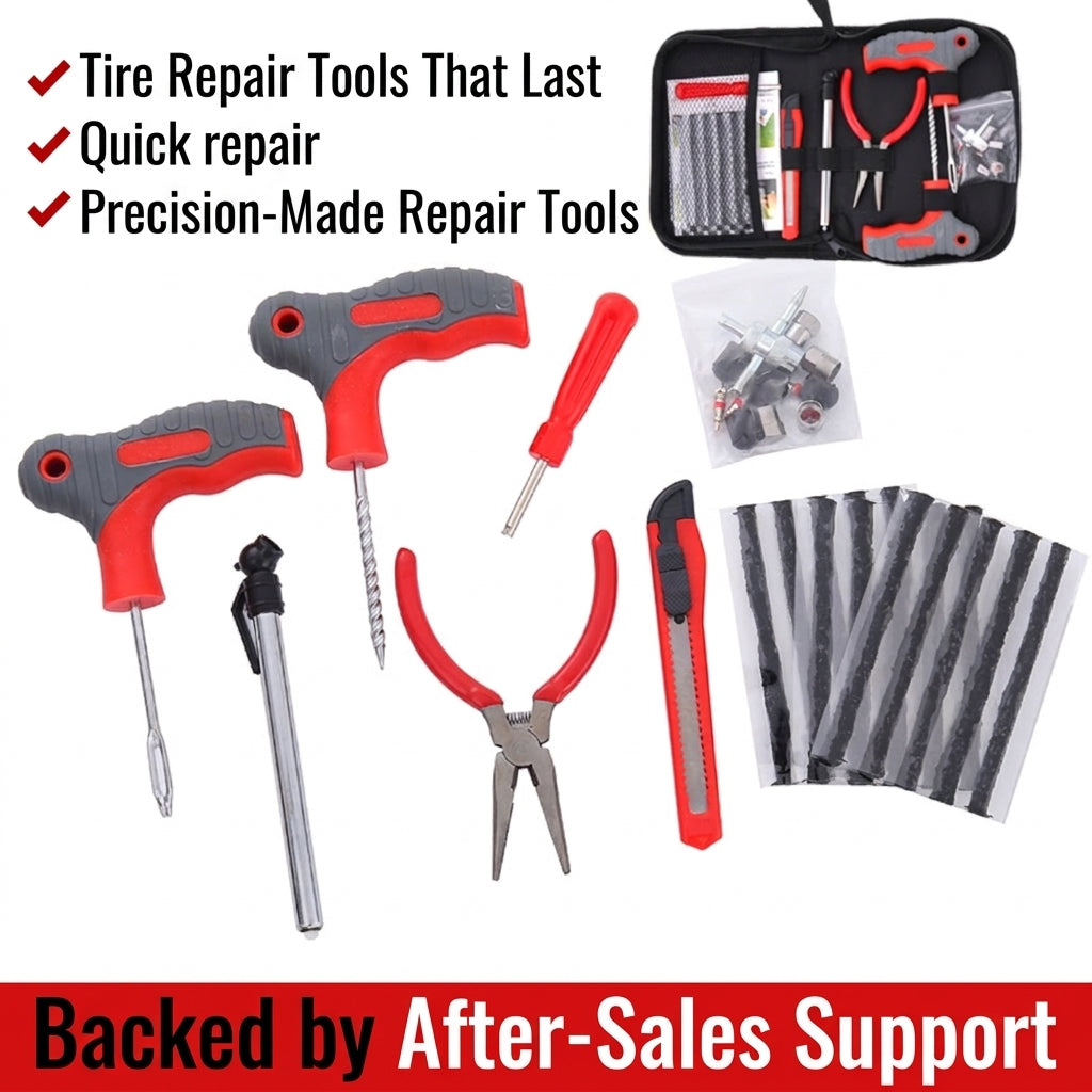Tire Repair Tool Set - Universal Car & Motorcycle