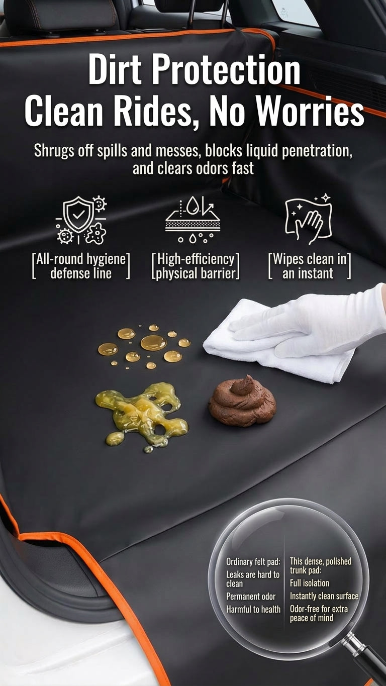 Car trunk pad, car pet pad, anti-dirt and scratch-resistant enlarged rear seat pad, waterproof pet seat pad