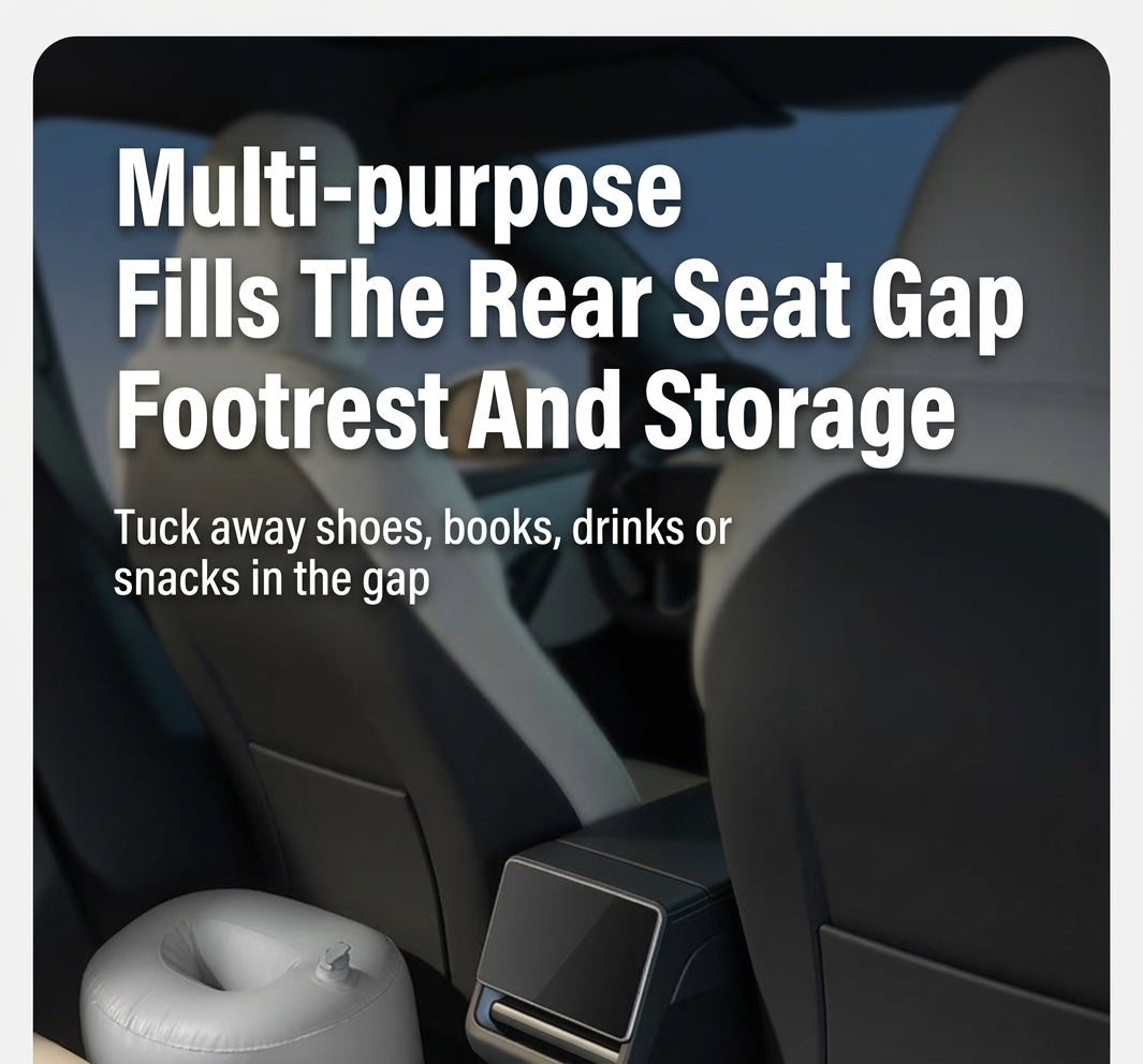 Car inflatable bed footrest rear seat gap pad, car and sedan rear seat gap pad, inflatable interior rest filling pad