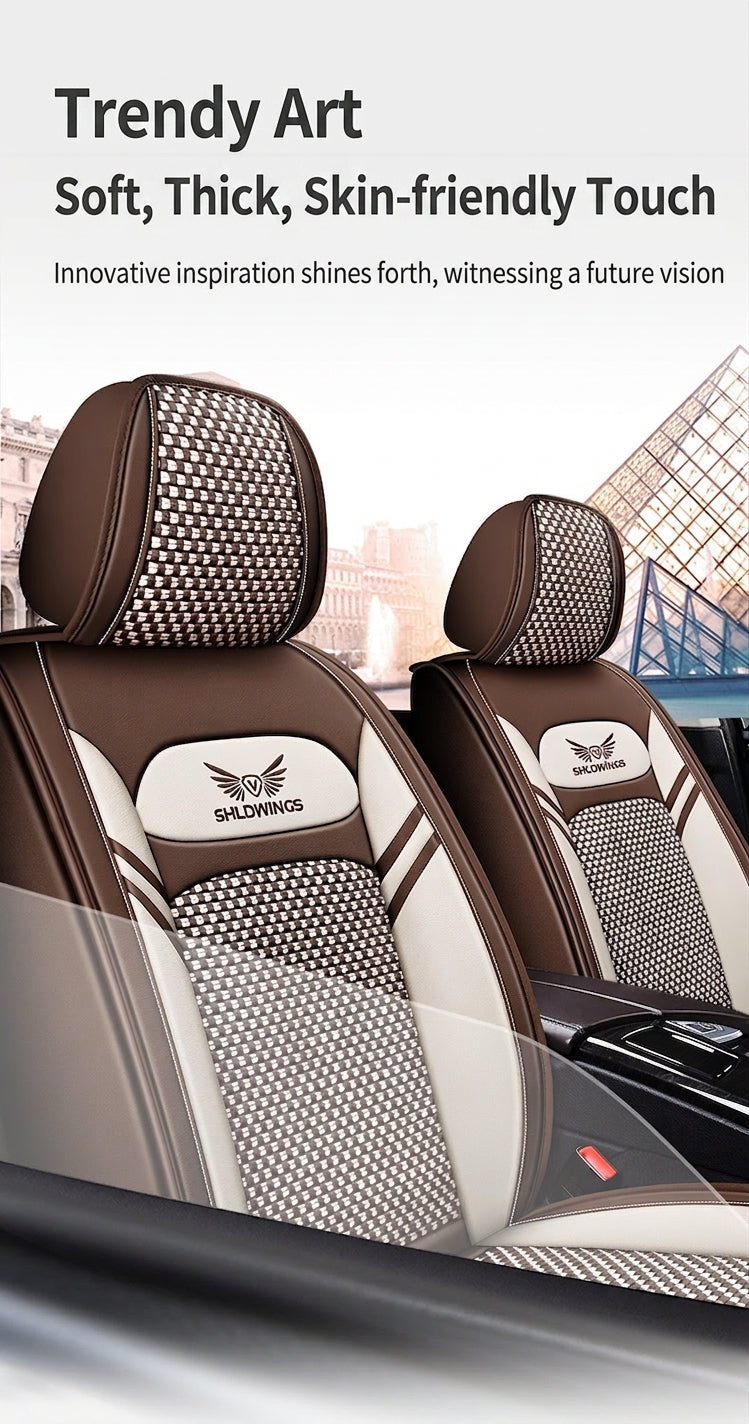 Full-coverage car seat covers for Napa leather car seat cushions, five-seat universal Ice Silk car seat cushions, all-season universal model wholesale