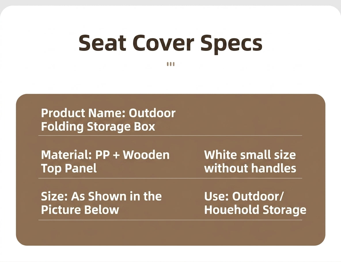 Outdoor camping folding box, storage box, wooden lid, car trunk, picnic storage box, organizer box, clothing storage box