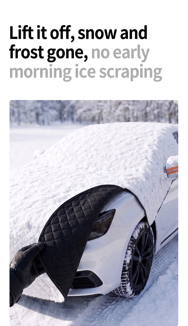 Car Hood & Windshield Snow Cover - Front Half