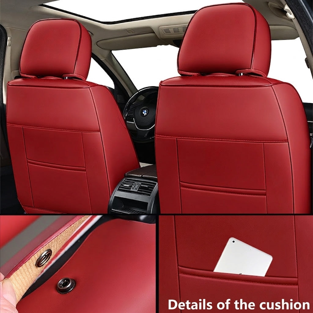 2025 new all-leather fixed lumbar wing Nappa leather car cushion all-season universal full-enveloping seat cover