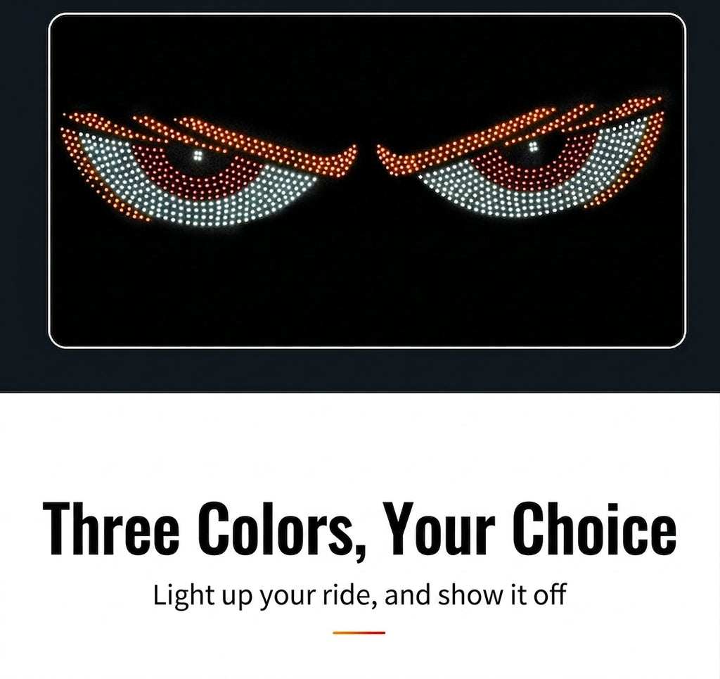 Cross-border car dynamic devil's eye LED warning light, truck truck truck eye light dynamic display light