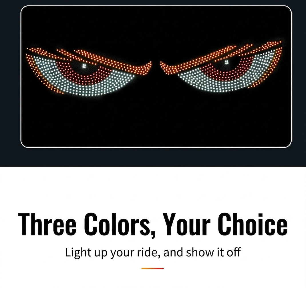 Cross-border car dynamic devil's eye LED warning light, truck truck truck eye light dynamic display light