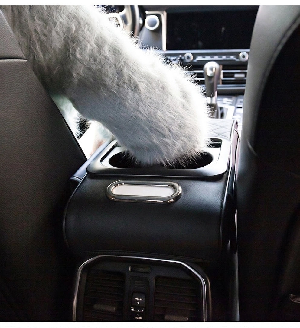 Armrest box raised pad, car cup holder, tissue box (Huotong Global · Light Custom) universal microfiber leather
