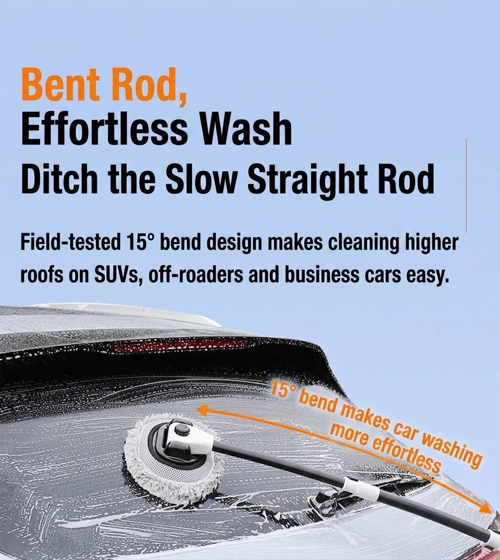 Car Wash Mop Retractable Bending Rod, Car Special Mop, Injury Resistant Car Car Wash Brush, Cleaning Tools, Car Cleaning Tools, Car Polishing Artifact