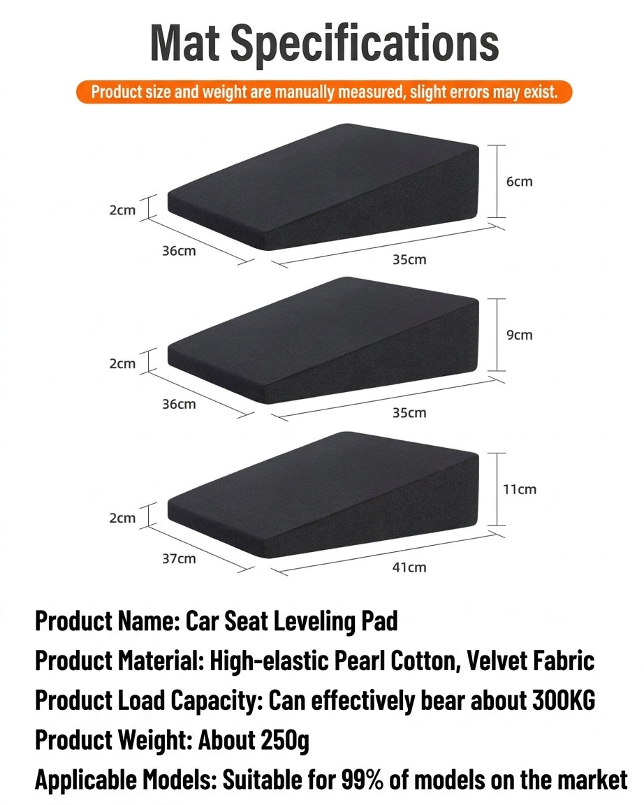 Car Rear Seat Leveling Mat Pad