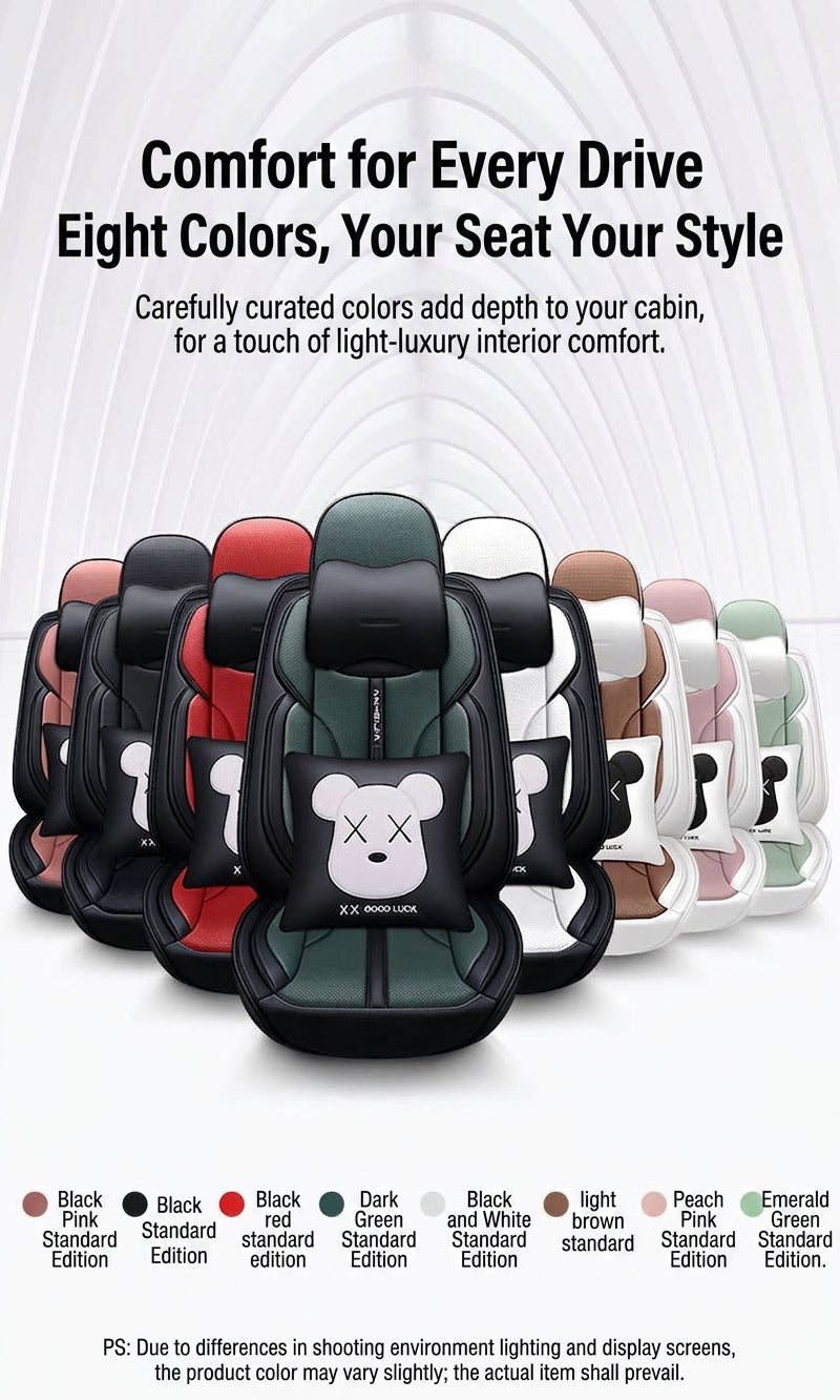 The new car seat cushion fully surrounds full pictorial cartoon cute four-season universal five-seat seat cover, directly supplied and shipped from the manufacturer