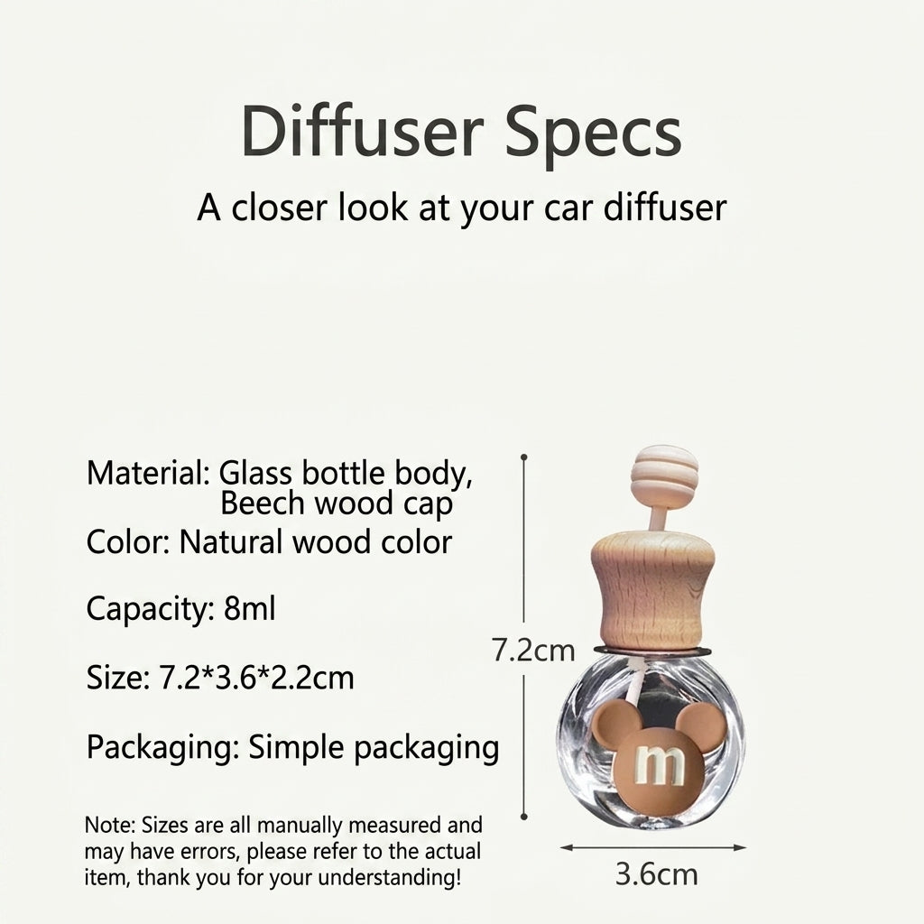 High-end car essential oil diffuser, car long-lasting light fragrance, car plant aromatherapy, air conditioning air outlet, empty bottle of perfume