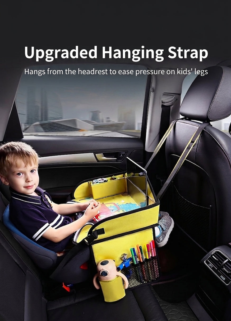 Cross-border car mini table, children's travel tray, car rear seat soothing tool, safety seat folding table