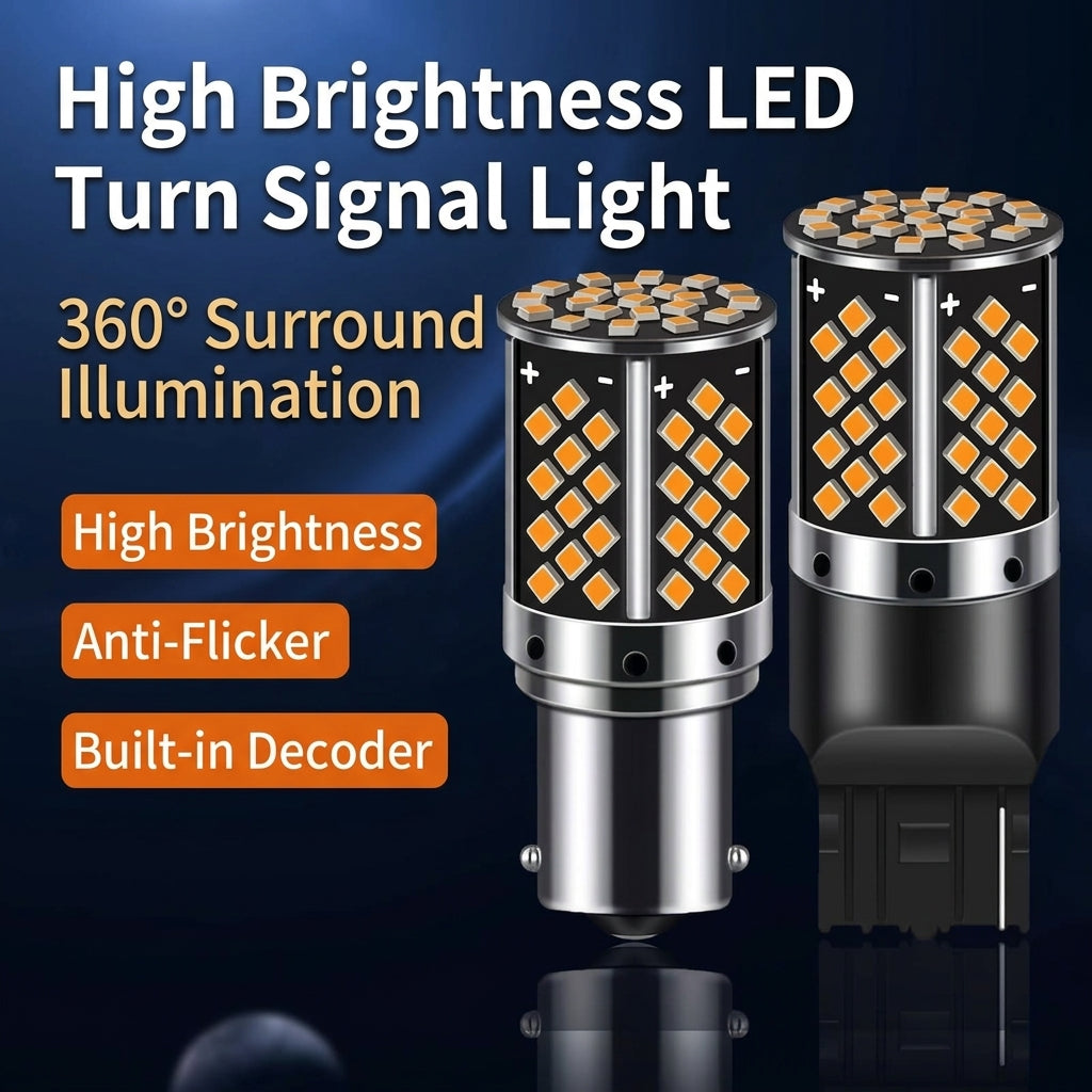 Automotive LED Decoded Turn Signal Anti-Flicker T20 7440 1156 1157 2025 81SMD Brake Light