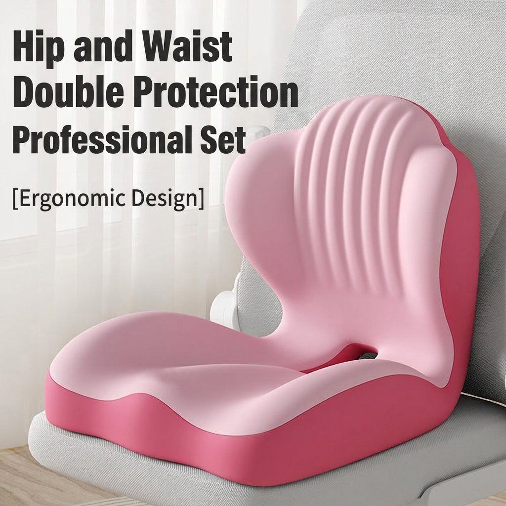 Memory foam lumbar support cushion, office prolonged sitting pressure-relief hip cushion, student chair support lumbar cushion, integrated cushion