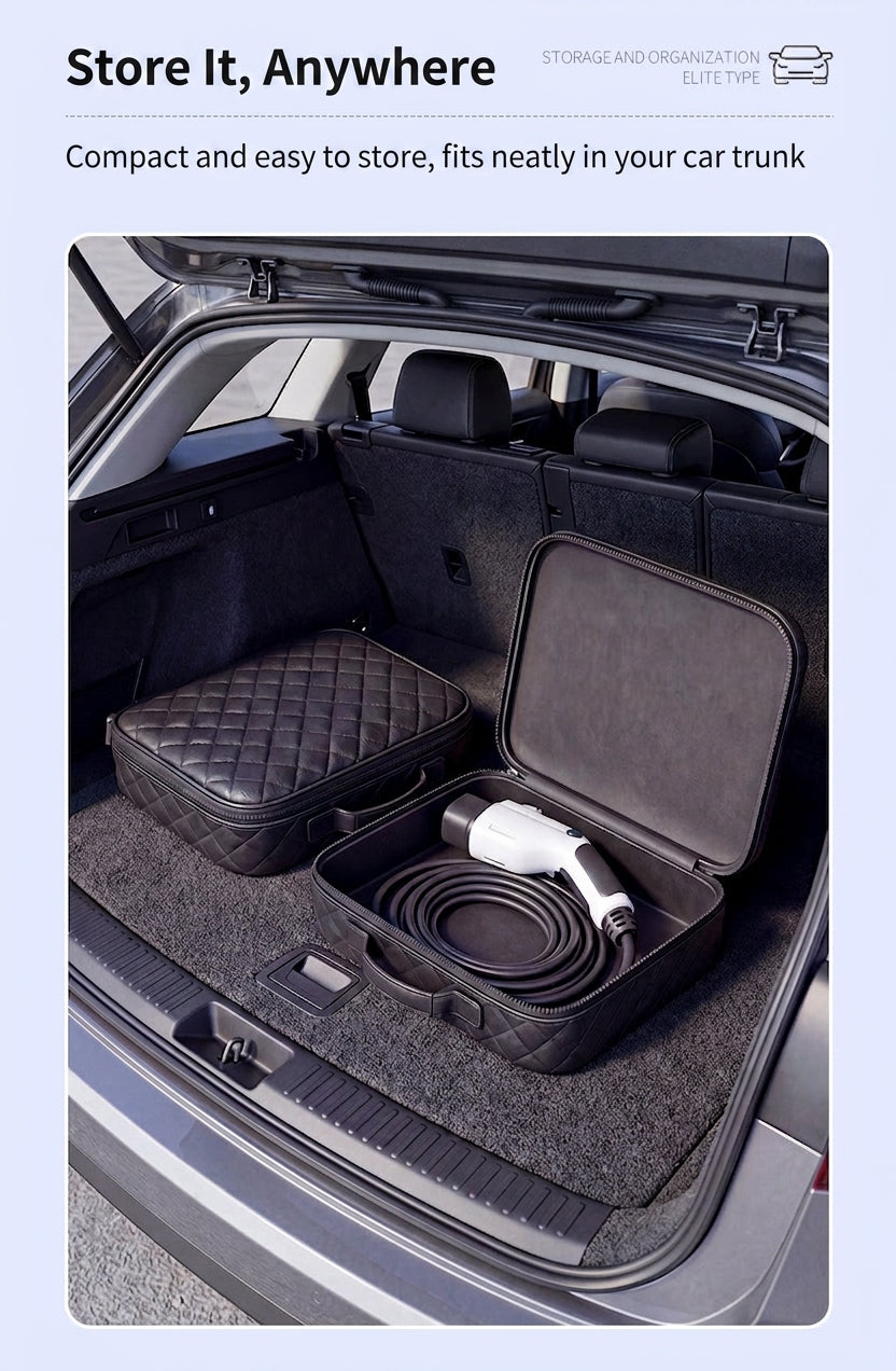 Car charging cable storage bag, new energy charging gun storage bag, car trunk handbag, custom logo
