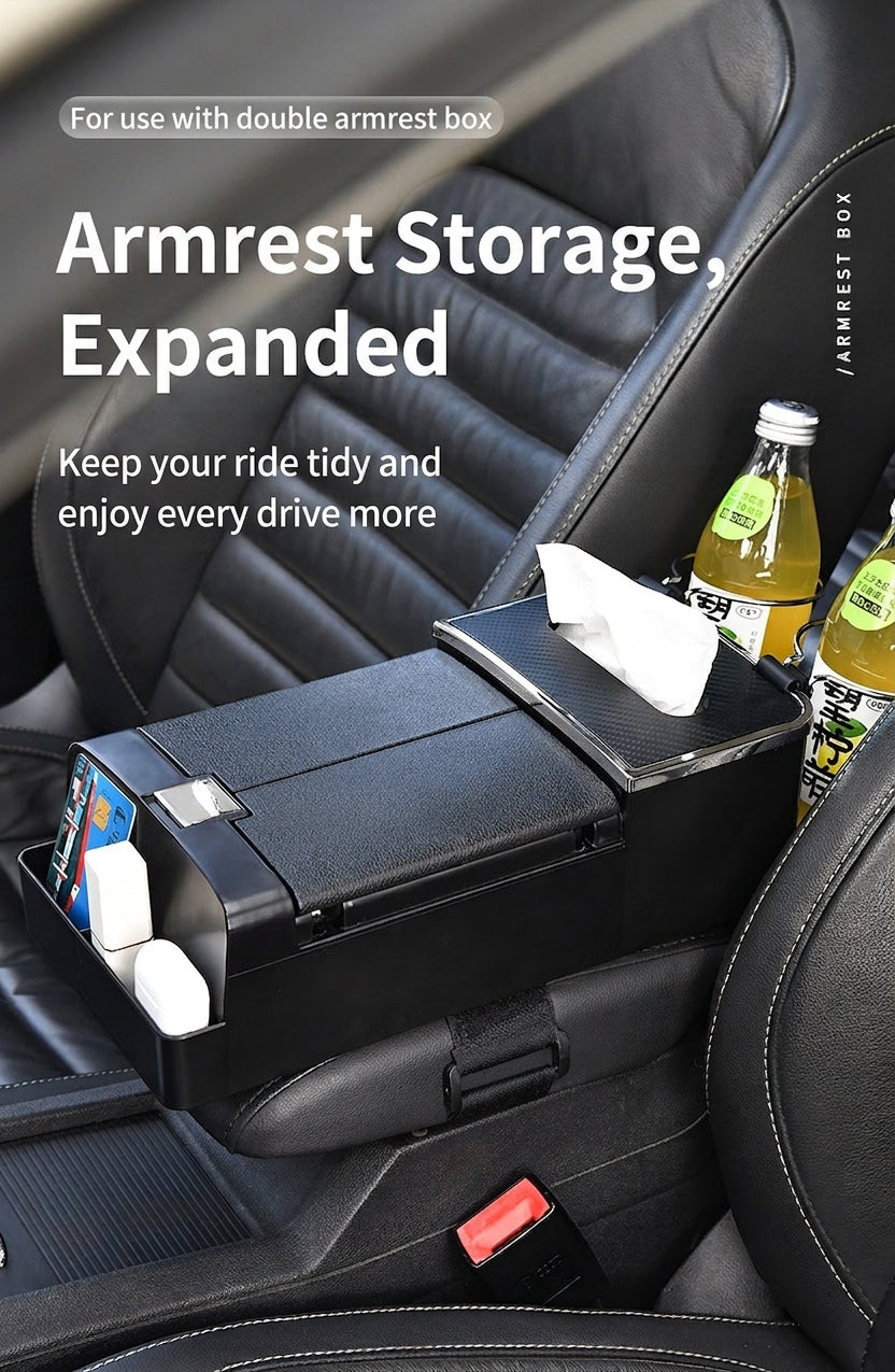 Car tissue box, armrest box, multifunctional water cup holder, storage box, creative and simple car interior sundries storage box