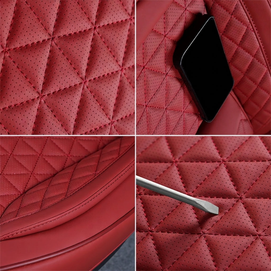 2025 new all-leather fixed lumbar wing Nappa leather car cushion all-season universal full-enveloping seat cover