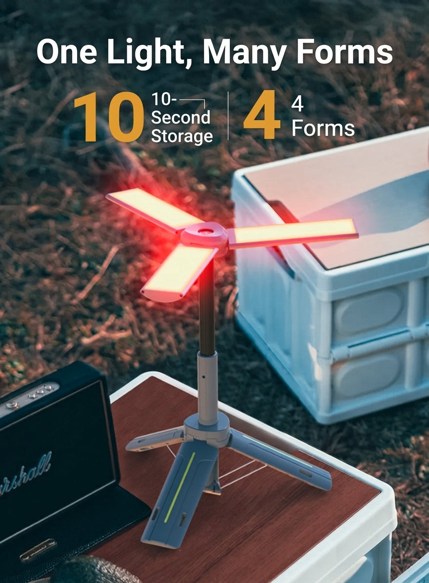 Camping Light with Telescopic Stand - Retractable