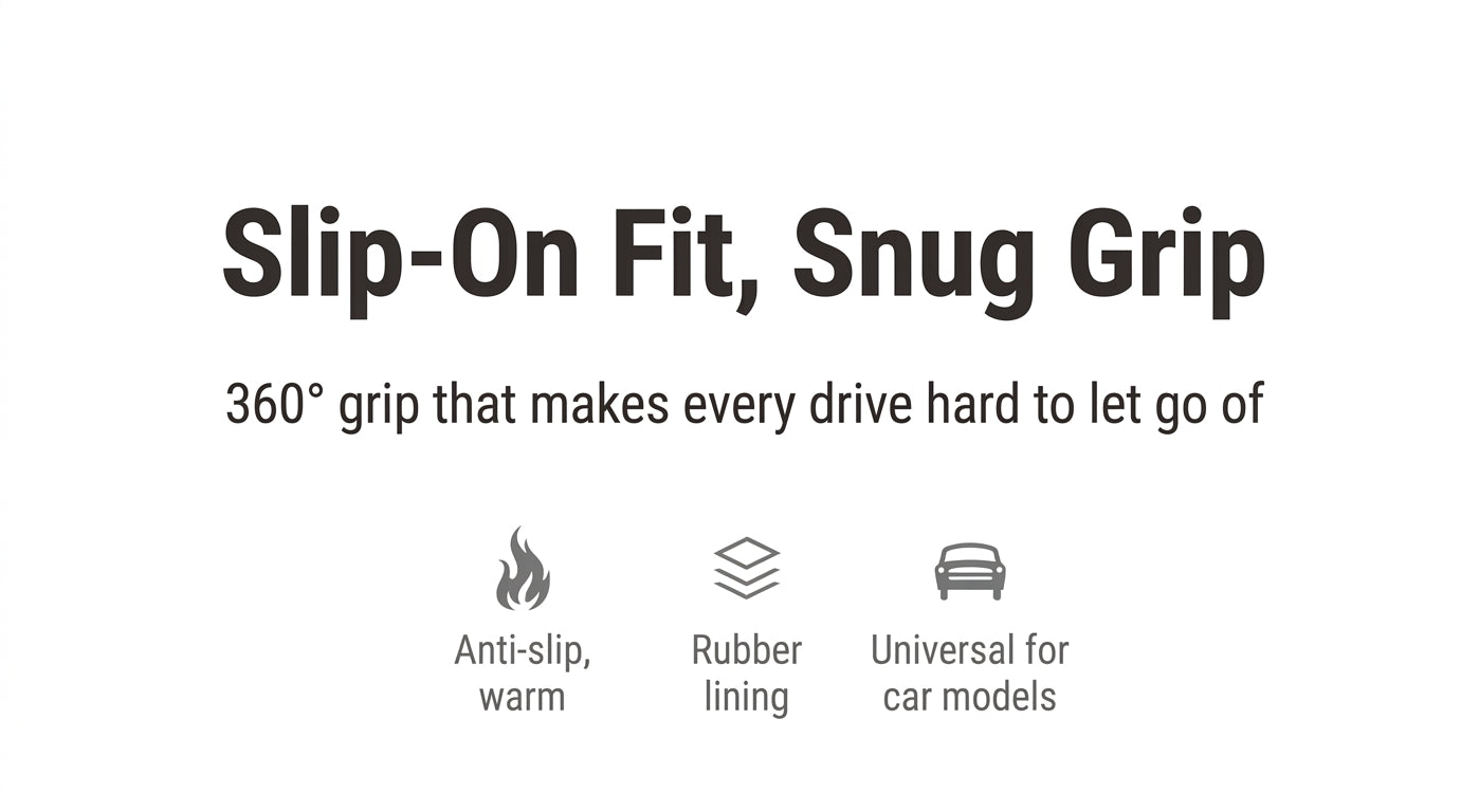 Winter plush steering wheel covers, 2024 new Monster non-slip warm all-season GM heated handlebar covers, women's version