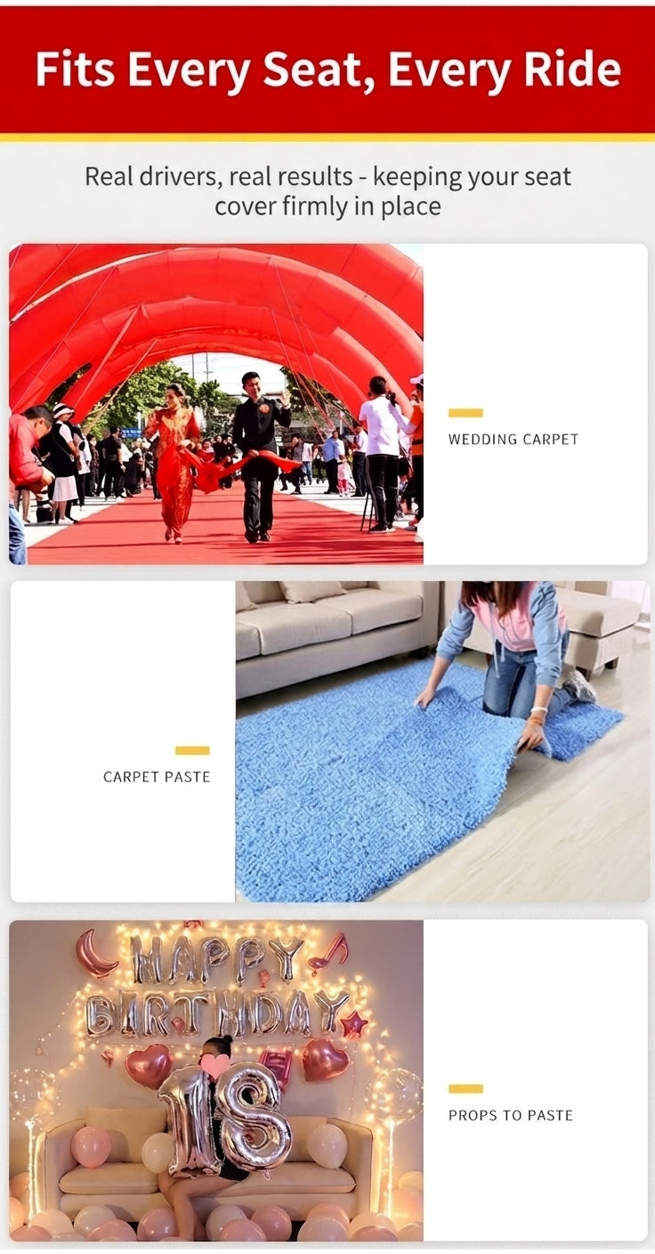 Grid double-sided cloth base adhesive high viscosity and non-trace cloth base tape carpet floor mat sofa cushion fixed adhesive backing