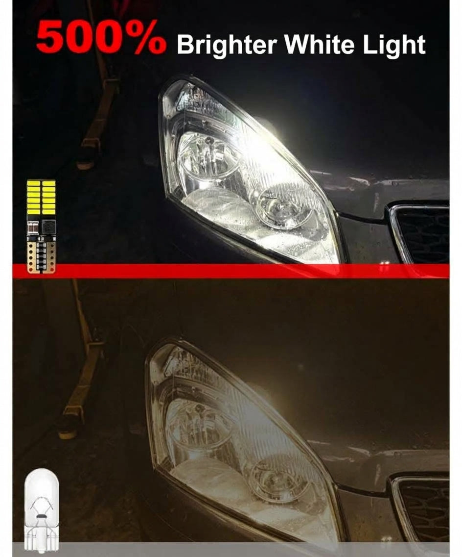 Car LED reading light T10 4014 bead high-brightness focused car instrument light 24SMD decoding small light