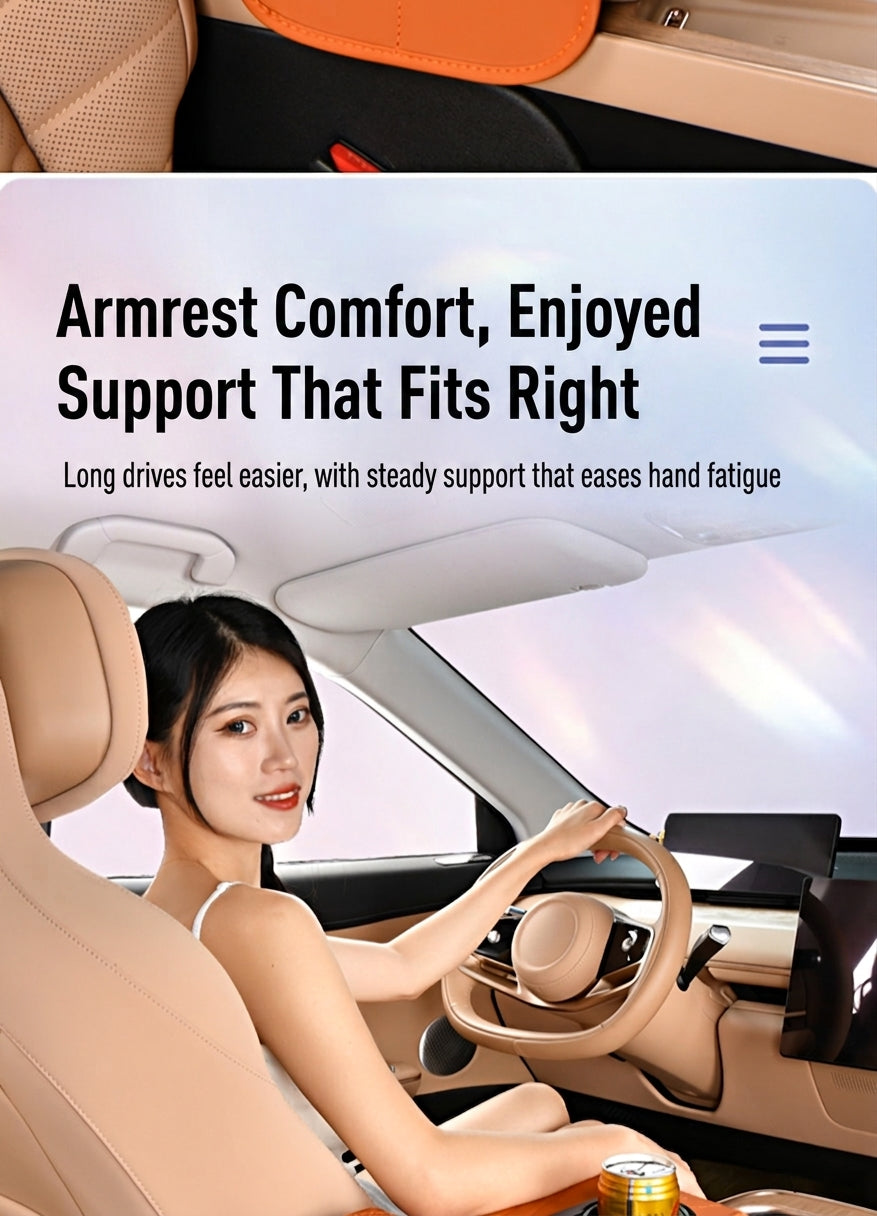 2025 New Central Car Armrest Box Height Pad Cover Protective Cover Double Cup Holder Premium Leather Car Accessories