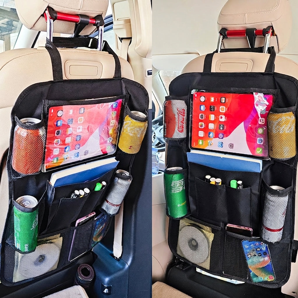 Cross-border best-selling car storage bags, multifunctional car seat back storage bags, waterproof foldable car storage bags