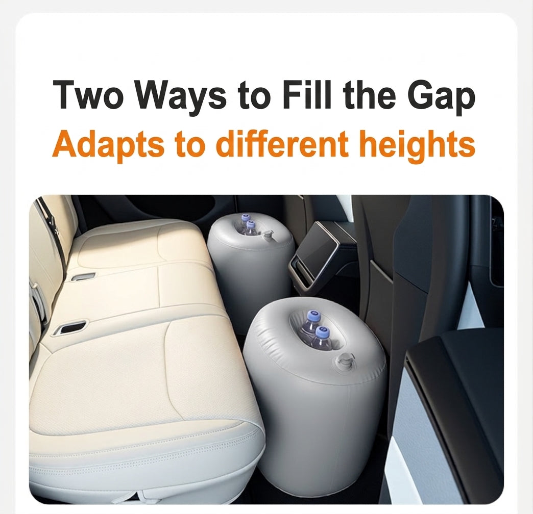 Car inflatable bed footrest rear seat gap pad, car and sedan rear seat gap pad, inflatable interior rest filling pad