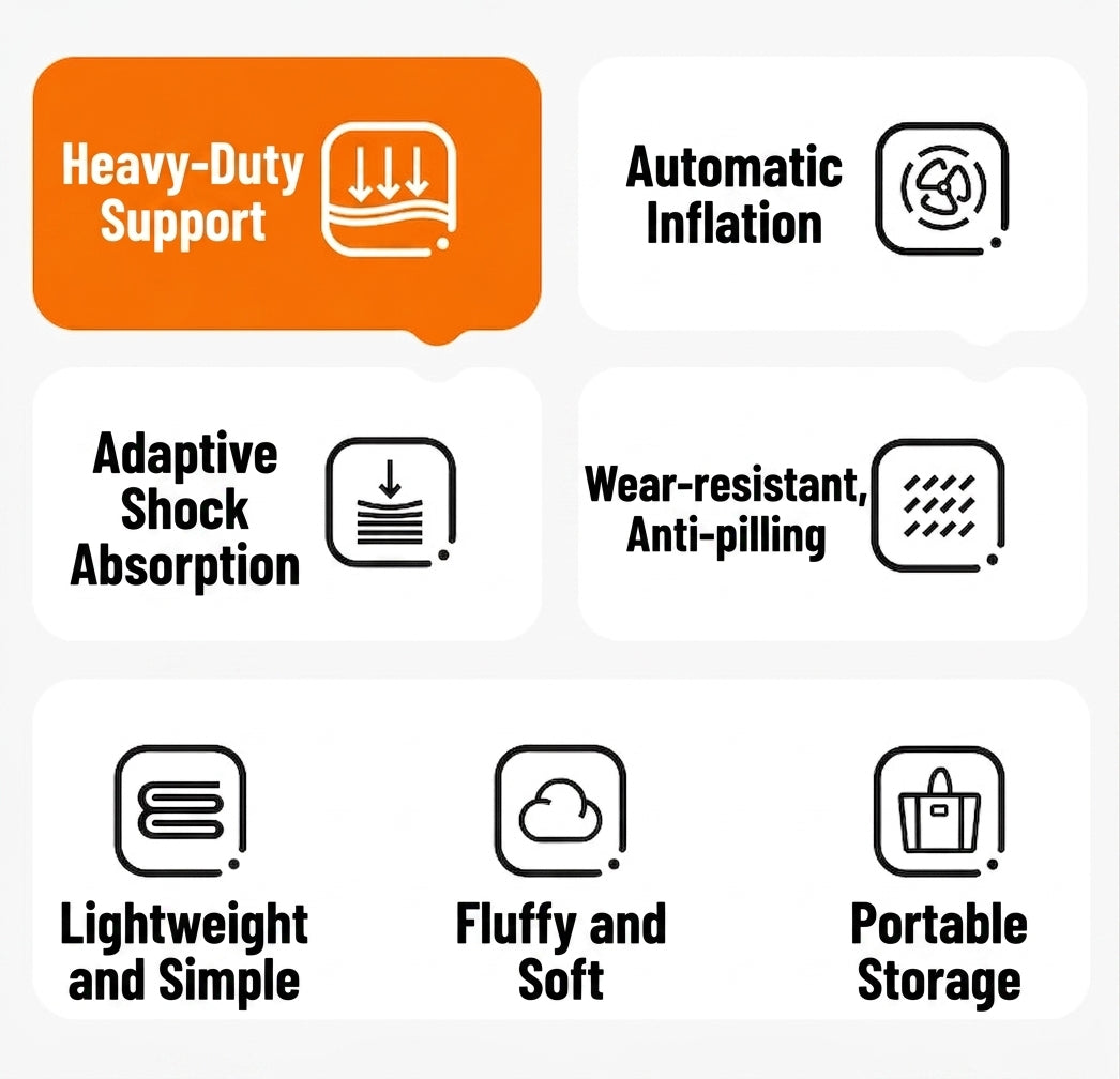 Car rear sleeping mat travel bed car air mat tram automatic charging and discharging portable electric belt leveling inflatable bed