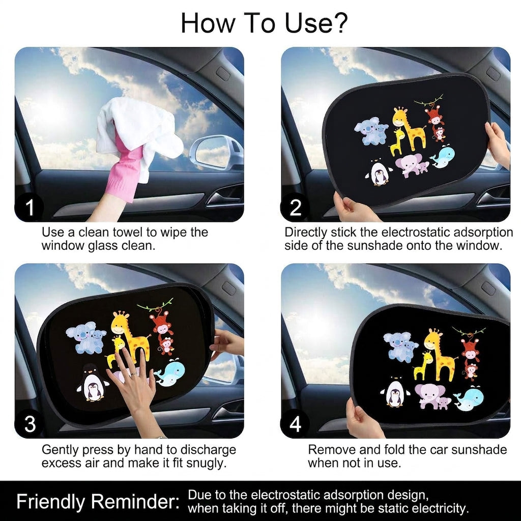 Car Window 80g Mesh Static Absorption Car Side Window Glass Sunshade TEMU Sunshade Full Blackout Wind Protection
