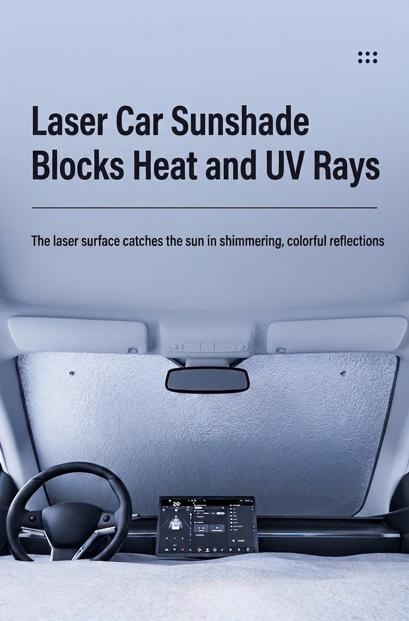 Car sunshade laser type sun protection and heat insulation summer sunshade car front windshield window sun gear