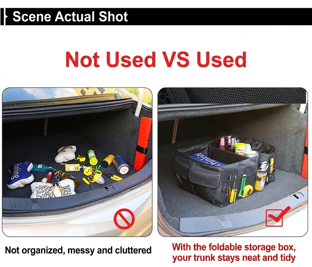 Cross-border cargo source: Oxford cloth for cars, trunk storage bags, multifunctional foldable storage boxes for car use, storage boxes
