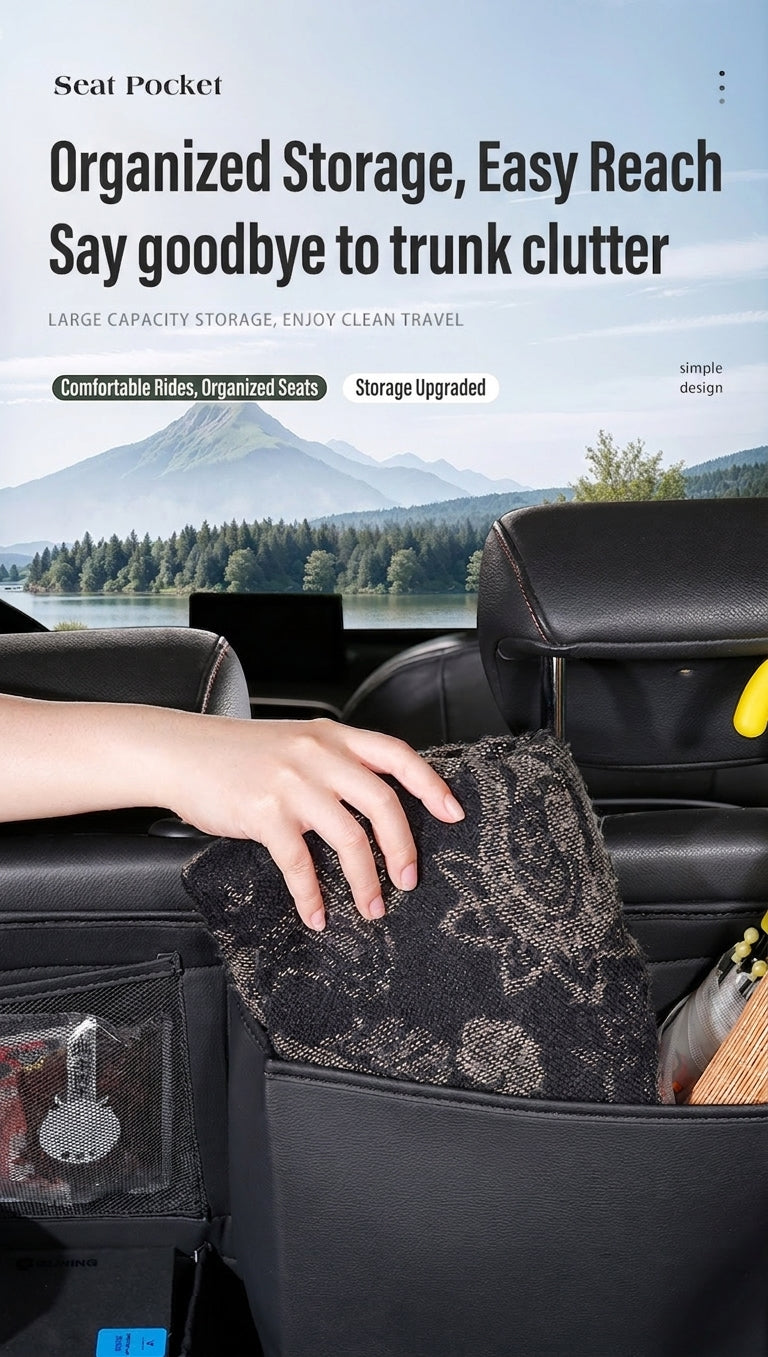 Multifunctional trunk storage bag, large-capacity storage car storage bag, zoned design for easy access and portable storage box