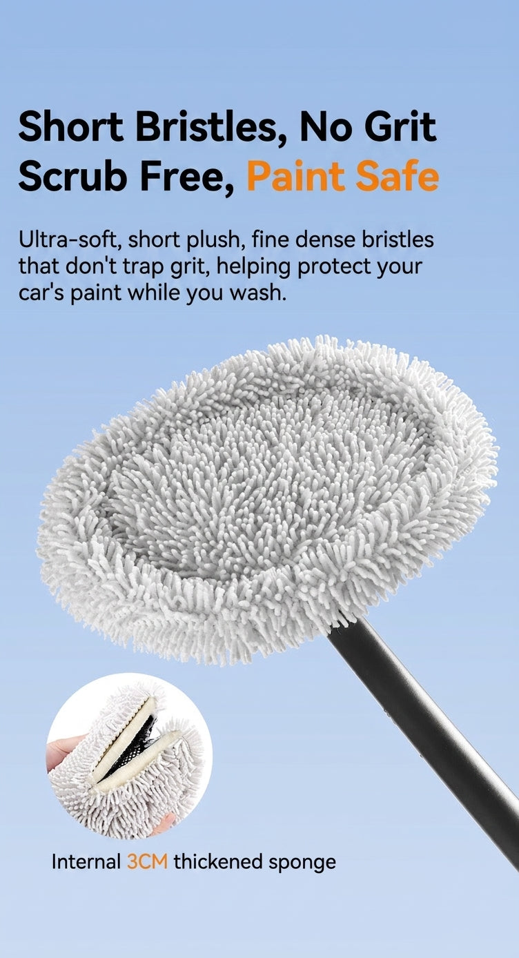 Car Wash Mop Retractable Bending Rod, Car Special Mop, Injury Resistant Car Car Wash Brush, Cleaning Tools, Car Cleaning Tools, Car Polishing Artifact
