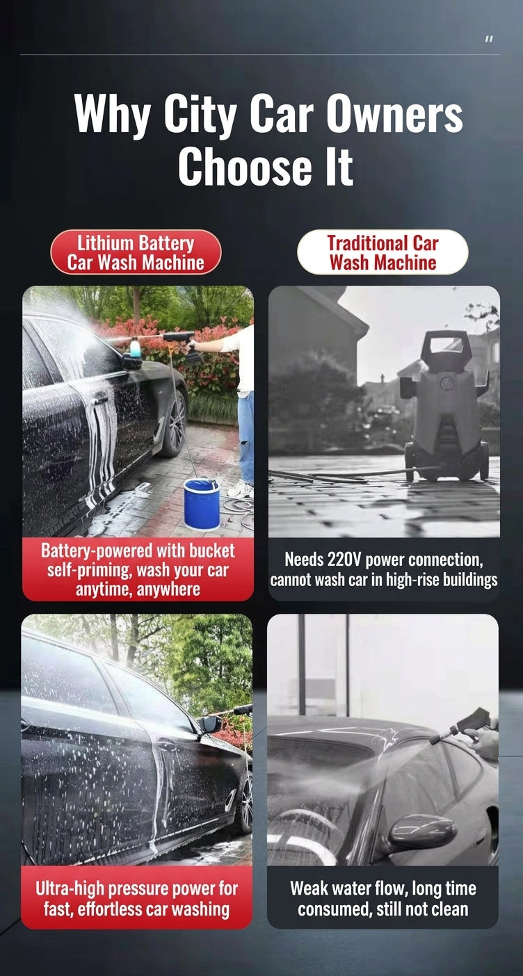 Household wireless lithium battery water gun car wash high-pressure water gun rechargeable car wash artifact car wash machine set of foreign trade order