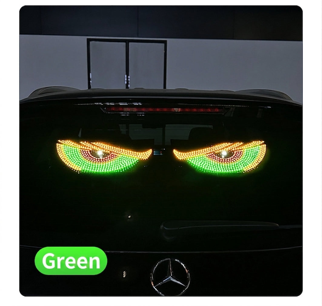 Cross-border car dynamic devil's eye LED warning light, truck truck truck eye light dynamic display light