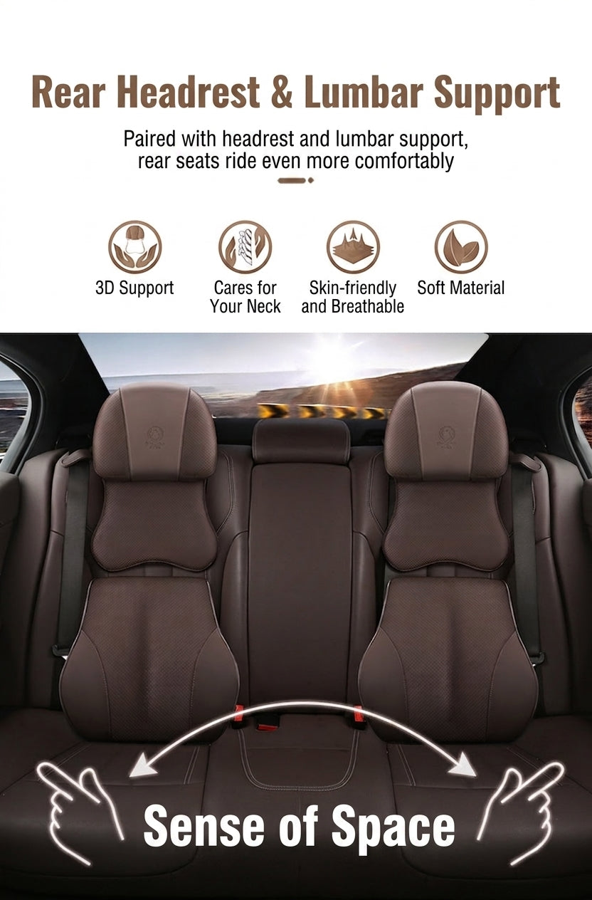 [Full leather on both sides] aviation-grade car neck pillow, memory foam, neck pillow, neck pillow in the car, car seat, neck pillow