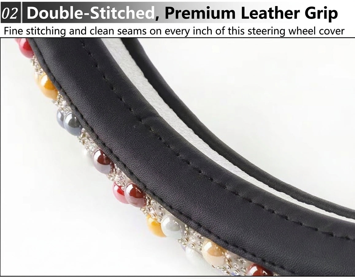 Steering Wheel Cover with Ceramic Ice Beads