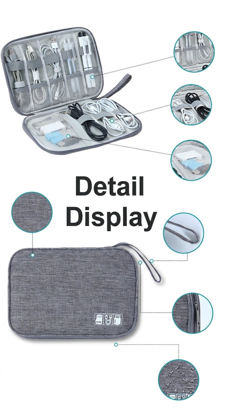 Car Storage Organizer Bag for Cables & Accessories