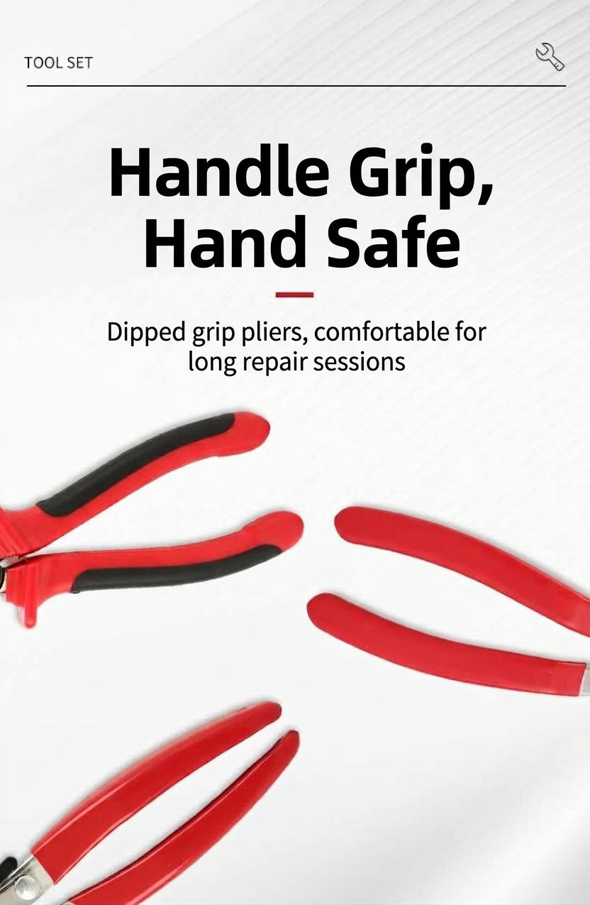 Cross-border automotive repair tool sets, gasoline pipe joint disassembly pliers, car ring separators, pipe bundle pliers, wholesale