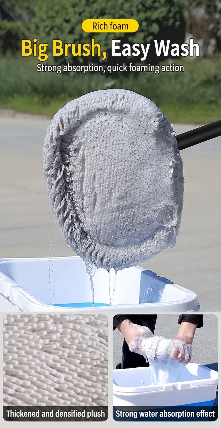 Car Wash Mop Retractable Long Handle Bending Bar Brush Car Brush Car Brush Car Wash Brush Soft Bristle Cleaning Tools Wholesale