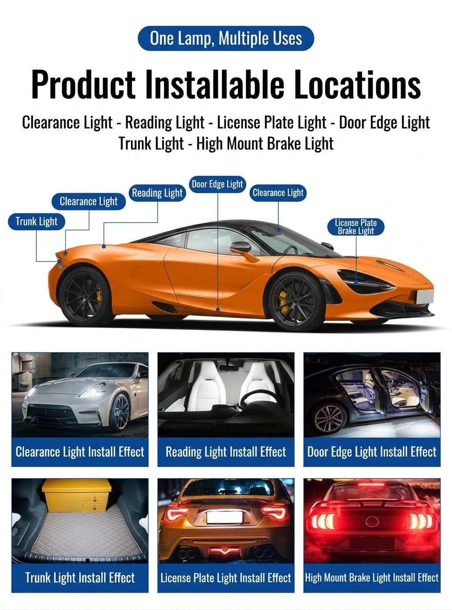 Yade Automotive LED Indicator Light T10 4014 26SMD Decoding Bright Bright Lamp W5W Reading Light License Plate Light