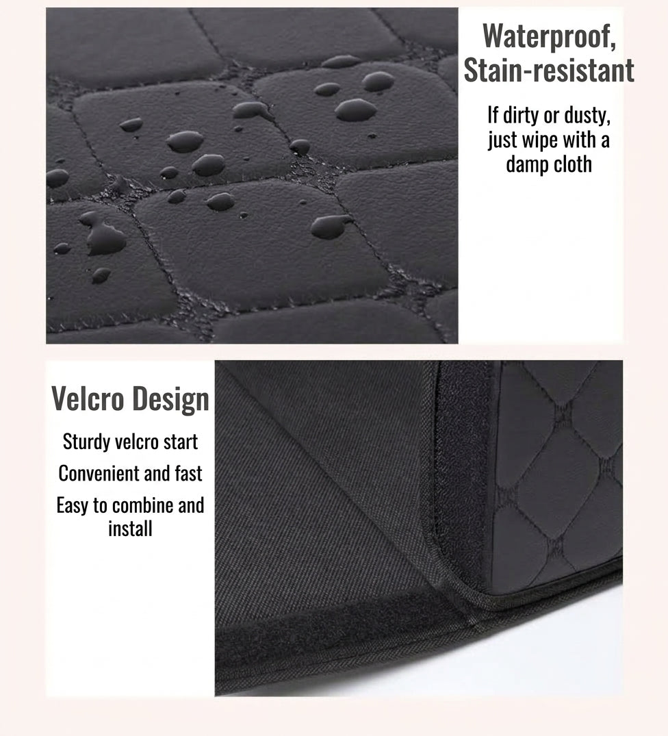 Car trunk storage box, leather multifunctional foldable storage box, storage box, storage box, car interior accessories