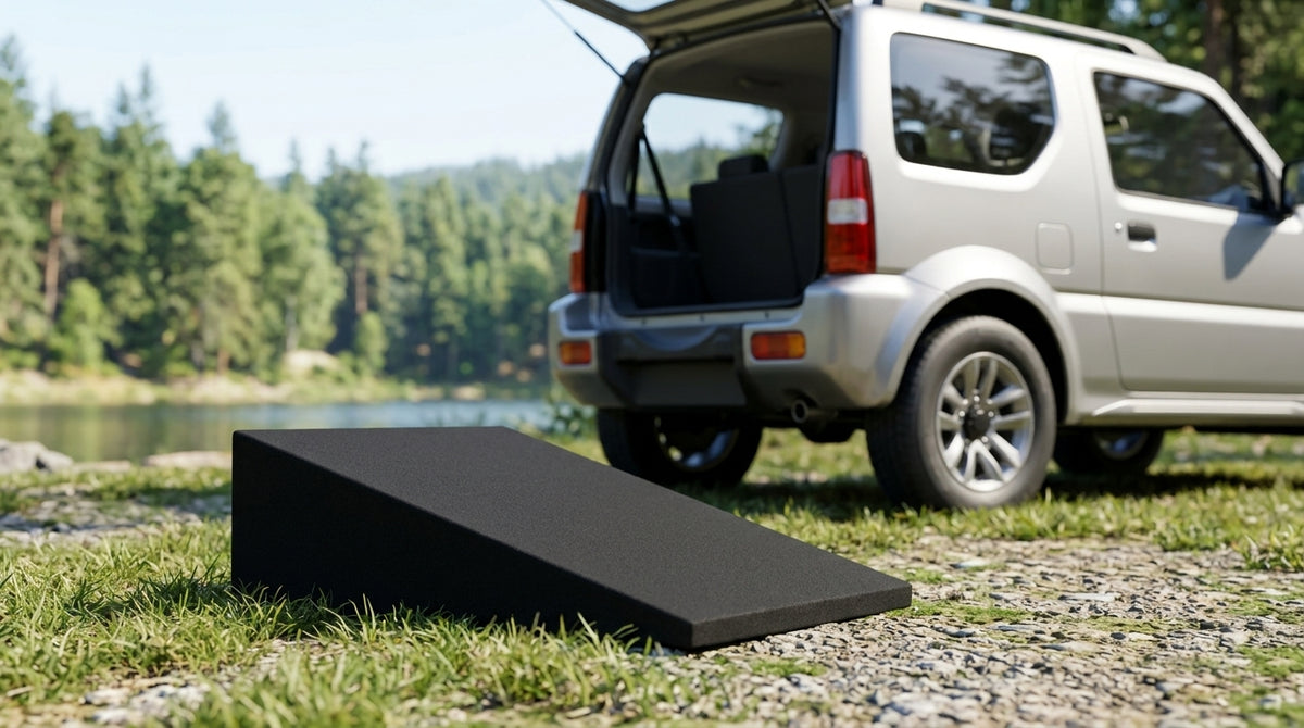 Car Rear Seat Leveling Pad - Campsite Day