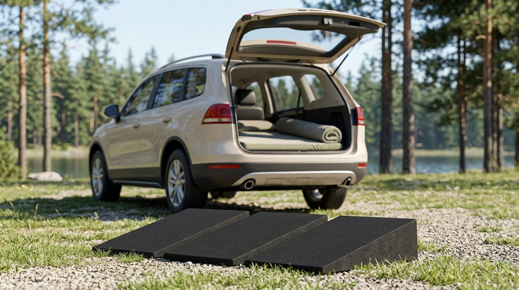 Car Rear Seat Leveling Pad - Sleeping Mat - Campsite Day